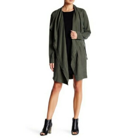 BB Dakota Carty drape front asymmetrical jacket - Picture 1 of 11